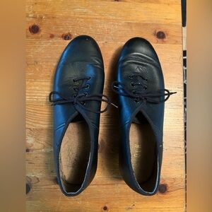 Black Leather Women’s Tap Dance Shoes